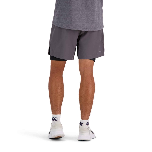 Canterbury Of New Zealand MENS VAPODRI 7" TEMPO 2-IN-1 SHORT IN GREY