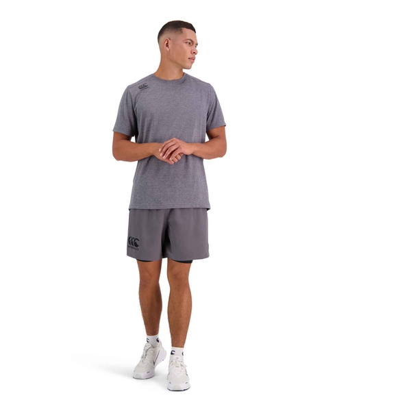 Canterbury Of New Zealand MENS VAPODRI 7" TEMPO 2-IN-1 SHORT IN GREY