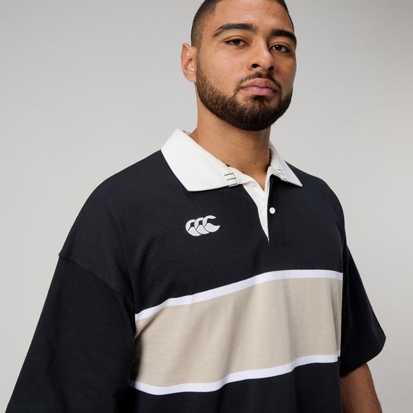 Canterbury Of New Zealand MENS YARN DYE RUGBY BLACK