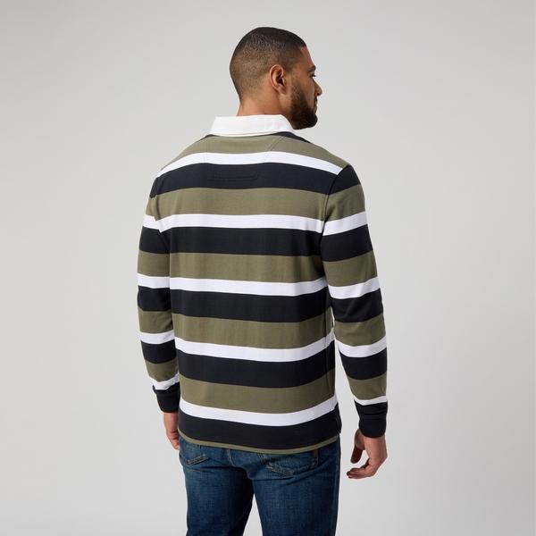 Canterbury Of New Zealand MENS YARN DYE STRIPE RUGBY GREEN