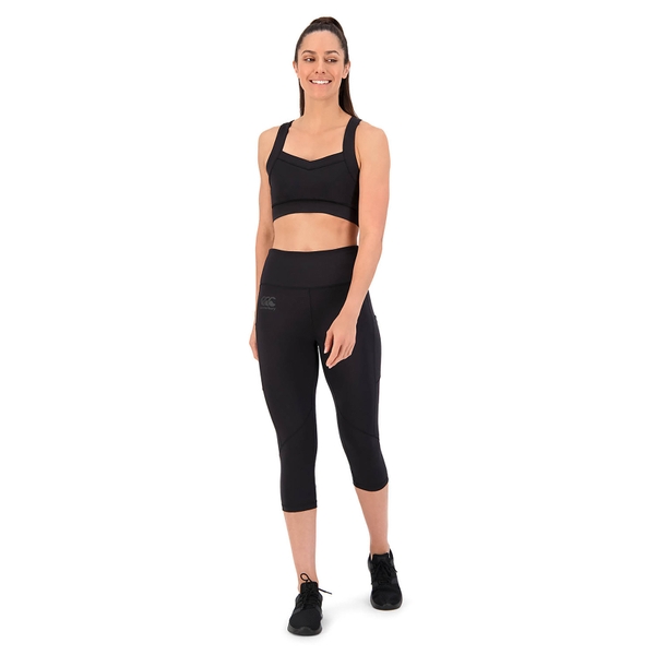 Canterbury Of New Zealand WOMEN'S VAPODRI 3/4 TIGHT IN JET BLACK