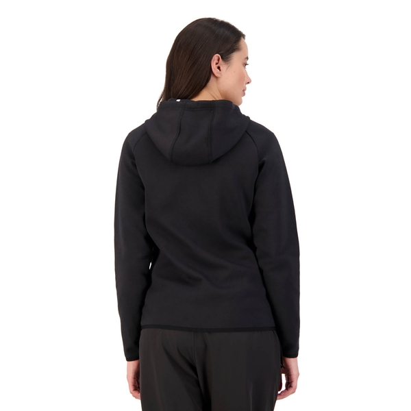 Canterbury Of New Zealand WOMEN'S VAPODRI FULL ZIP TEMPO HOODED SWEATSHIRT IN JET BLACK