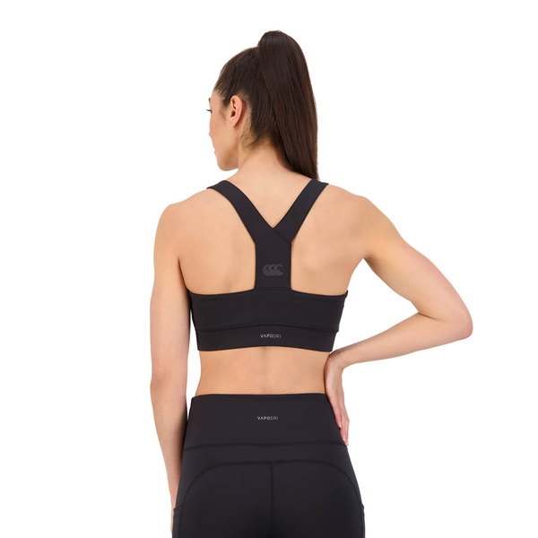 Canterbury Of New Zealand WOMEN'S VAPODRI TEMPO CROP TOP IN BLACK