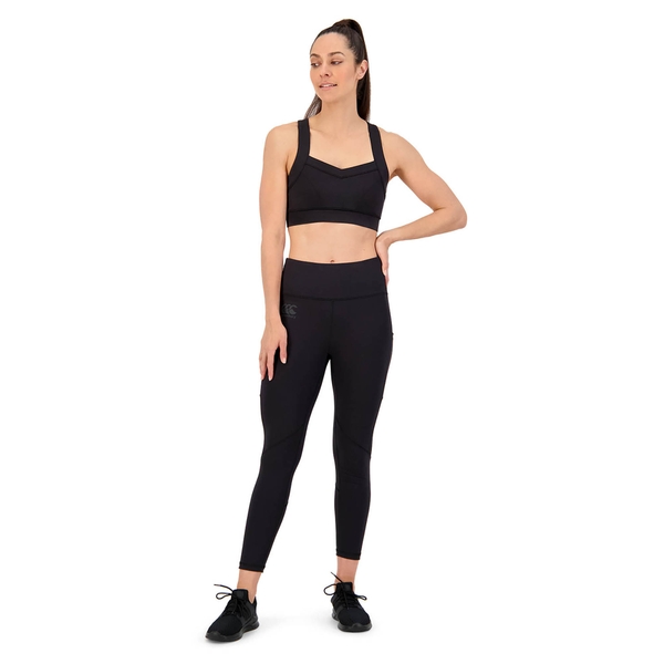 Canterbury Of New Zealand WOMEN'S VAPODRI TEMPO CROP TOP IN BLACK