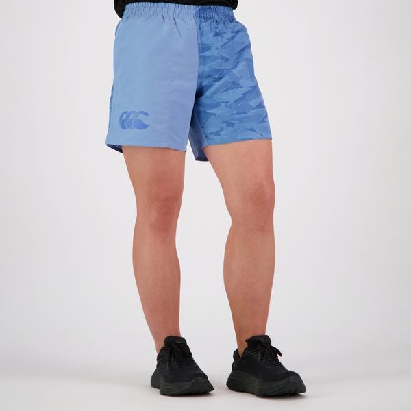 canterbury of new zealand WOMENS CAMO HARLETIC SHORT BLUE
