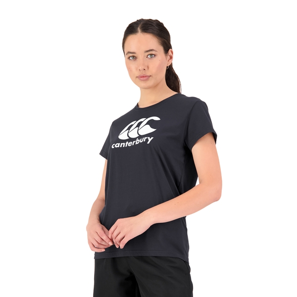 Canterbury Of New Zealand WOMENS CCC ANCHOR T-SHIRT BLACK