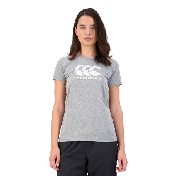 canterbury of new zealand WOMENS CCC ANCHOR T-SHIRT GREY