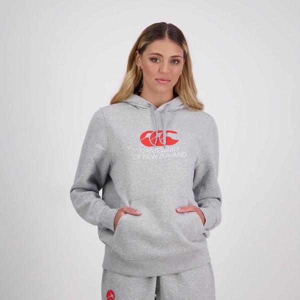 canterbury of new zealand WOMENS CNZ HOODIE CLASSIC MARLE