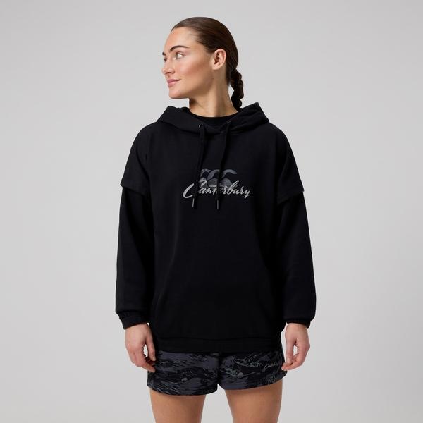 canterbury of new zealand WOMENS FORCE HOODIE BLACK