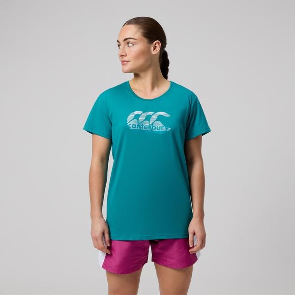 canterbury of new zealand WOMENS FUNDAMENTAL T-SHIRT ALPINE