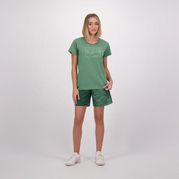 Canterbury Of New Zealand WOMENS FUNDAMENTALS CAMO T-SHIRT GREEN