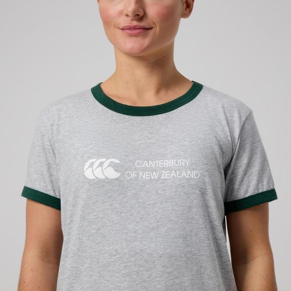 Canterbury Of New Zealand WOMENS LEGENDS RINGER T-SHIRT GREY