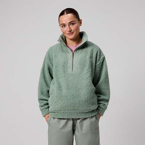 canterbury of new zealand WOMENS SCENE-SET QUARTER ZIP GREEN
