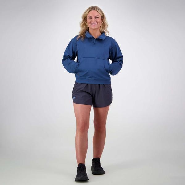 Canterbury Of New Zealand WOMENS TEMPO+ QUARTER ZIP SWEATER BLUE