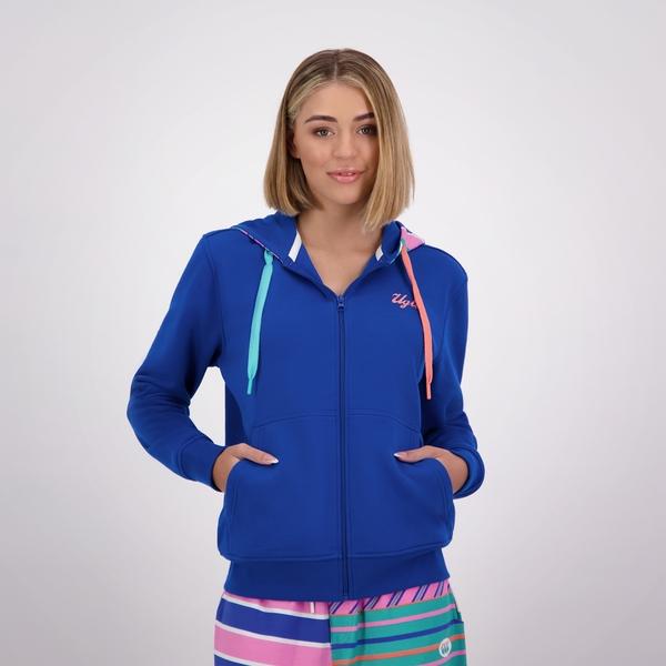 canterbury of new zealand WOMENS UGLIES FULL ZIP HOODIE BLUE