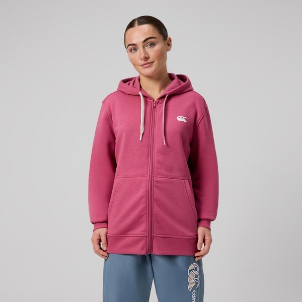canterbury of new zealand WOMENS UGLIES FULL ZIP HOODIE PINK