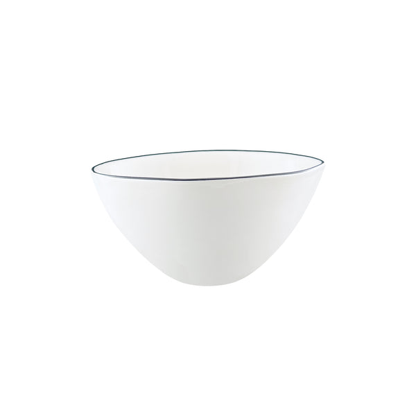 Canvas Home Abbesses Black Rim Porcelain Cereal Bowl Set Of 4
