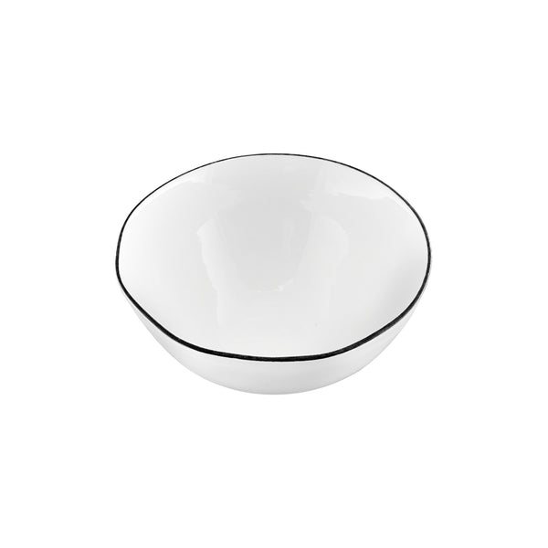 Canvas Home Abbesses Black Rim Porcelain Cereal Bowl Set Of 4