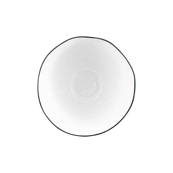 Canvas Home Abbesses Black Rim Porcelain Cereal Bowl Set Of 4