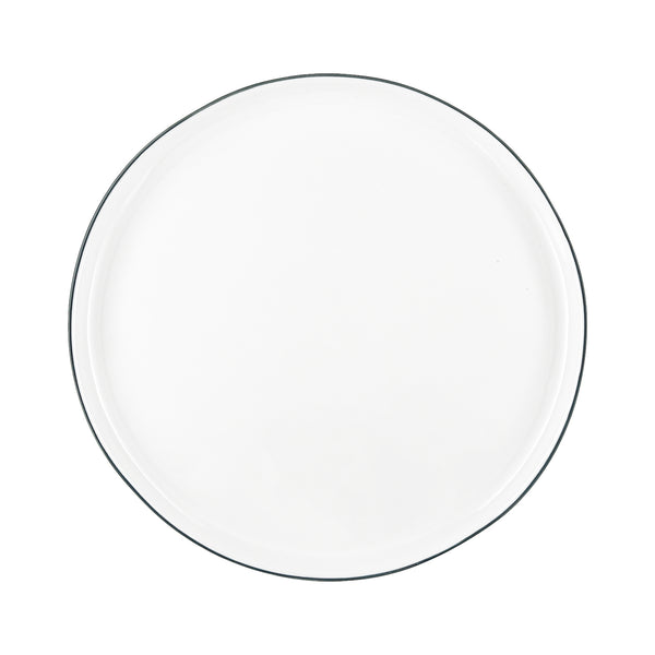 Canvas Home Abbesses Black Rim Porcelain Dinner Plate Set Of 4