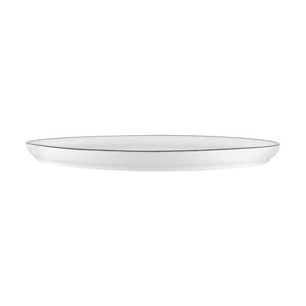 Canvas Home Abbesses Black Rim Porcelain Dinner Plate Set Of 4