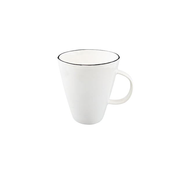 Canvas Home Abbesses Black Rim Porcelain Mug Set Of 4