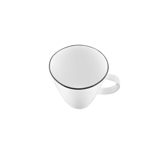 Canvas Home Abbesses Black Rim Porcelain Mug Set Of 4