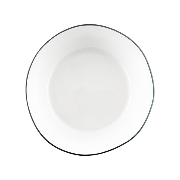 Canvas Home Abbesses Black Rim Porcelain Pasta Bowl Set Of 4