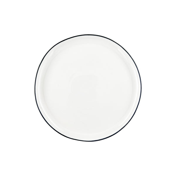 Canvas Home Abbesses Black Rim Porcelain Salad Plate Set Of 4