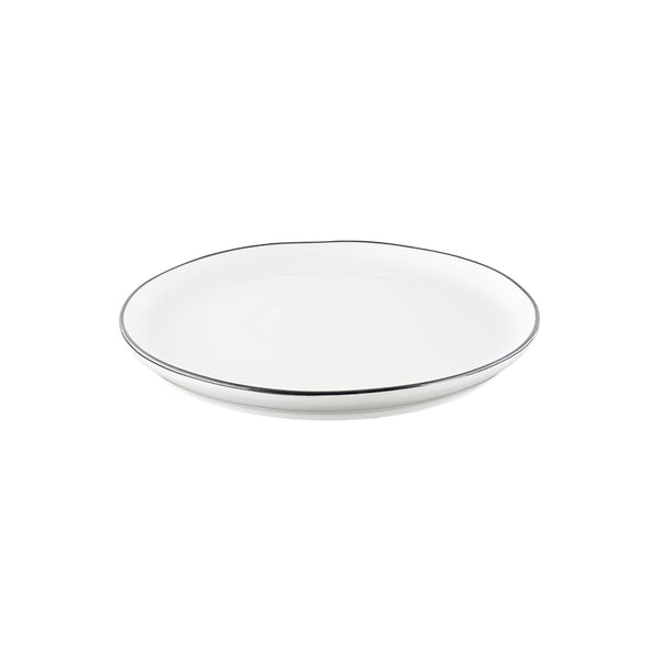 Canvas Home Abbesses Black Rim Porcelain Salad Plate Set Of 4