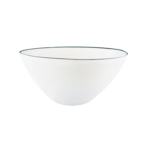 Canvas Home Abbesses Black Rim Porcelain Serving Bowl Set Of 2