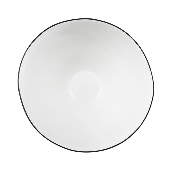 Canvas Home Abbesses Black Rim Porcelain Serving Bowl Set Of 2