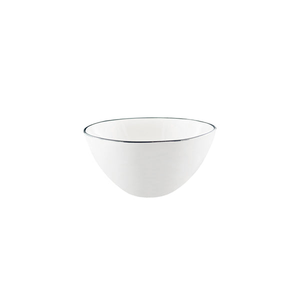Canvas Home Abbesses Black Rim Porcelain Small Bowl - Set Of 4