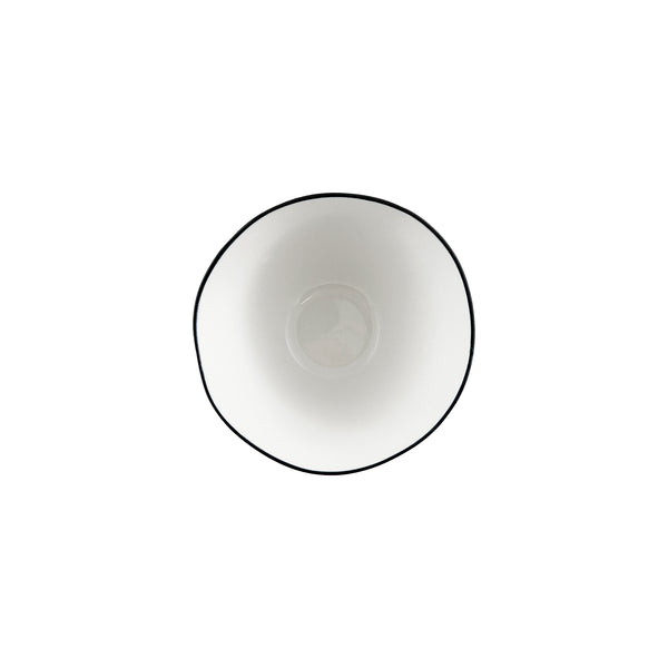 Canvas Home Abbesses Black Rim Porcelain Small Bowl - Set Of 4