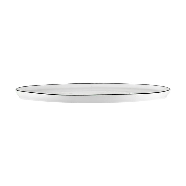 Canvas Home Abbesses Black Rim Porcelain Small Serving Platter