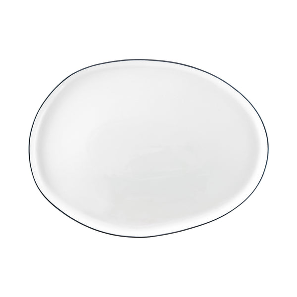 canvas home Abbesses Black Rim Porcelain Small Serving Platter
