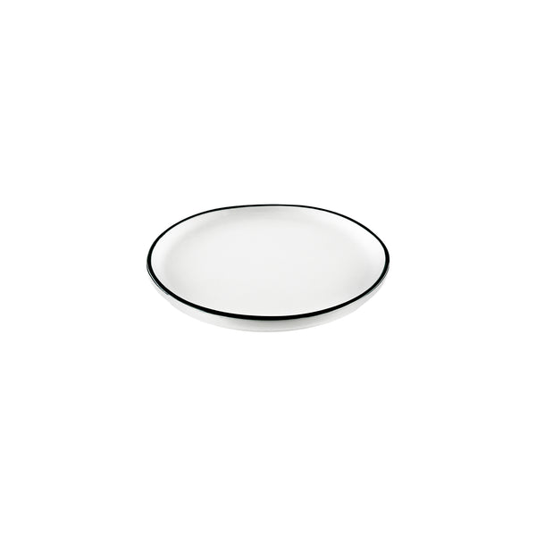 Canvas Home Abbesses Black Rim Porcelain Tidbit Plate Set Of 4