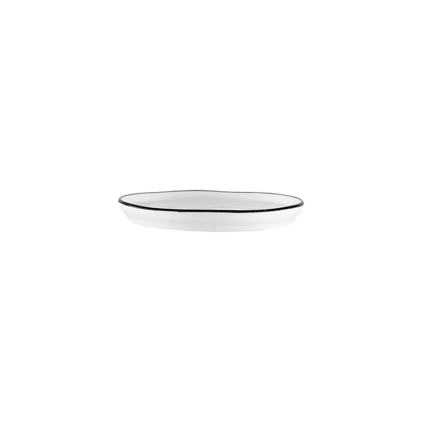 Canvas Home Abbesses Black Rim Porcelain Tidbit Plate Set Of 4