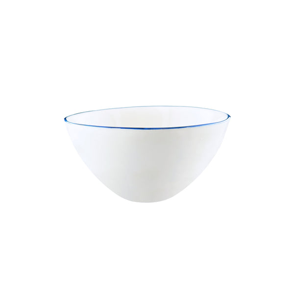 Canvas Home Abbesses Blue Rim Porcelain Cereal Bowl Set Of 4