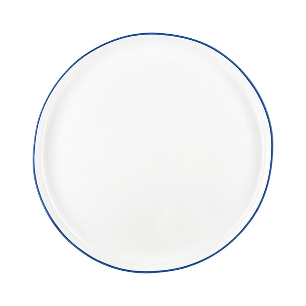 Canvas Home Abbesses Blue Rim Porcelain Dinner Plate Set Of 4