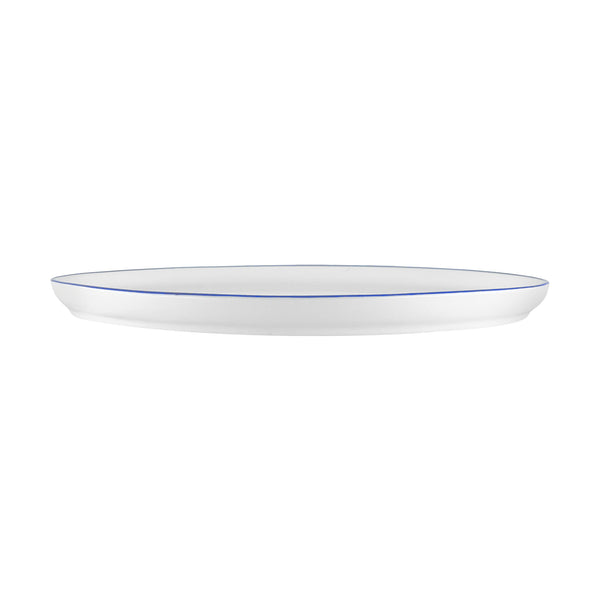 Canvas Home Abbesses Blue Rim Porcelain Dinner Plate Set Of 4