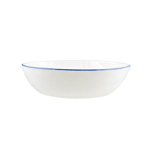 Canvas Home Abbesses Blue Rim Porcelain Pasta Bowl Set Of 4