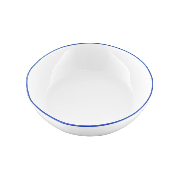 Canvas Home Abbesses Blue Rim Porcelain Pasta Bowl Set Of 4