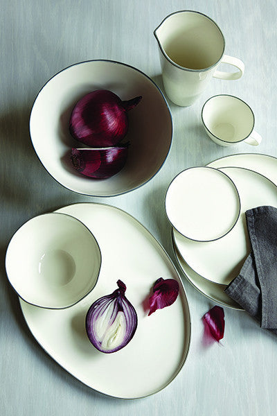 Canvas Home Abbesses Blue Rim Porcelain Small Serving Platter