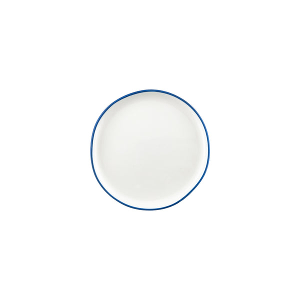 Canvas Home Abbesses Blue Rim Porcelain Tidbit Plate Set Of 4