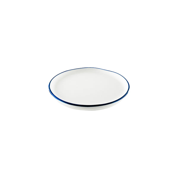 Canvas Home Abbesses Blue Rim Porcelain Tidbit Plate Set Of 4