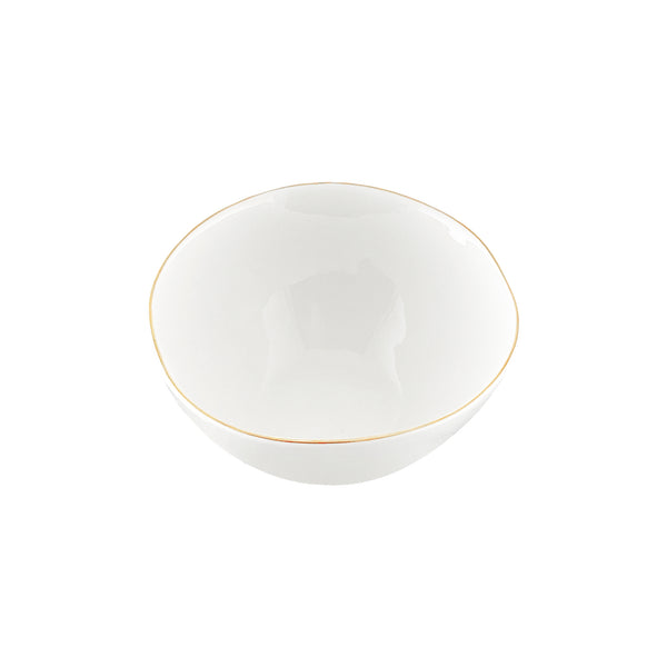 Canvas Home Abbesses Gold Rim Porcelain Cereal Bowl Set Of 4