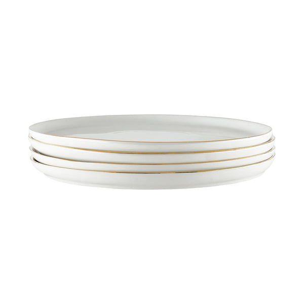 canvas home Abbesses Gold Rim Porcelain Dinner Plate Set of 4