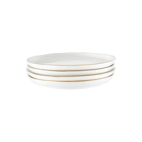 canvas home Abbesses Gold Rim Porcelain Salad Plate Set of 4