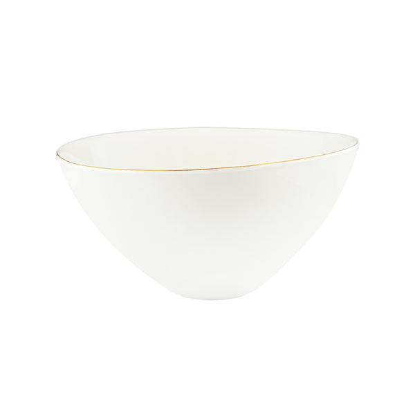 Canvas Home Abbesses Gold Rim Porcelain Serving Bowl Set Of 2